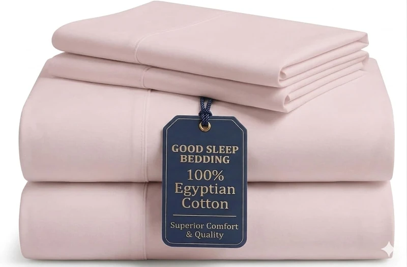 4 Pc Blush California King Sheet Sets, 1000 TC Egyptian Cotton Cal King Sheet Set for California King Bed Set,16 Inch Deep Pocket Cal King Bed Sheets - 1 Fitted Sheet,1 Flat Sheet & 2 Pillow Case