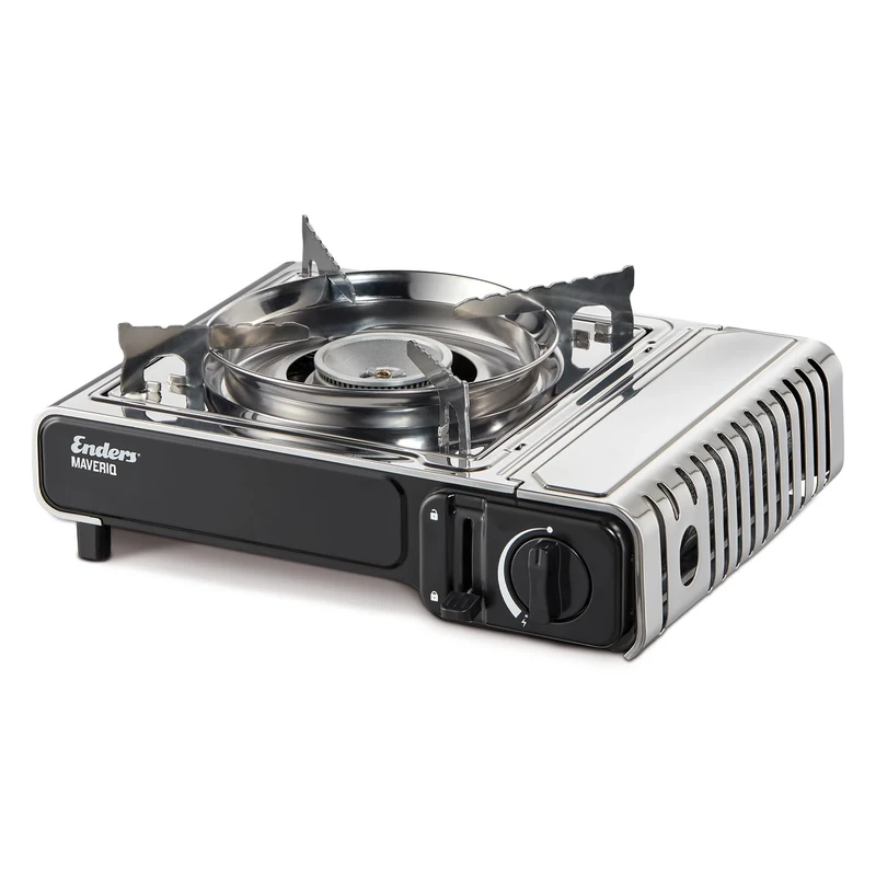 Enders® MAVERIQ® Z Camping Stove Fully Adjustable, Piezo Ignition, Ignition Protection, Overheating Protection, Powerful Burner 2.2 kW, Includes Carry Case, Compatible with Valve Gas Cartridge #1887
