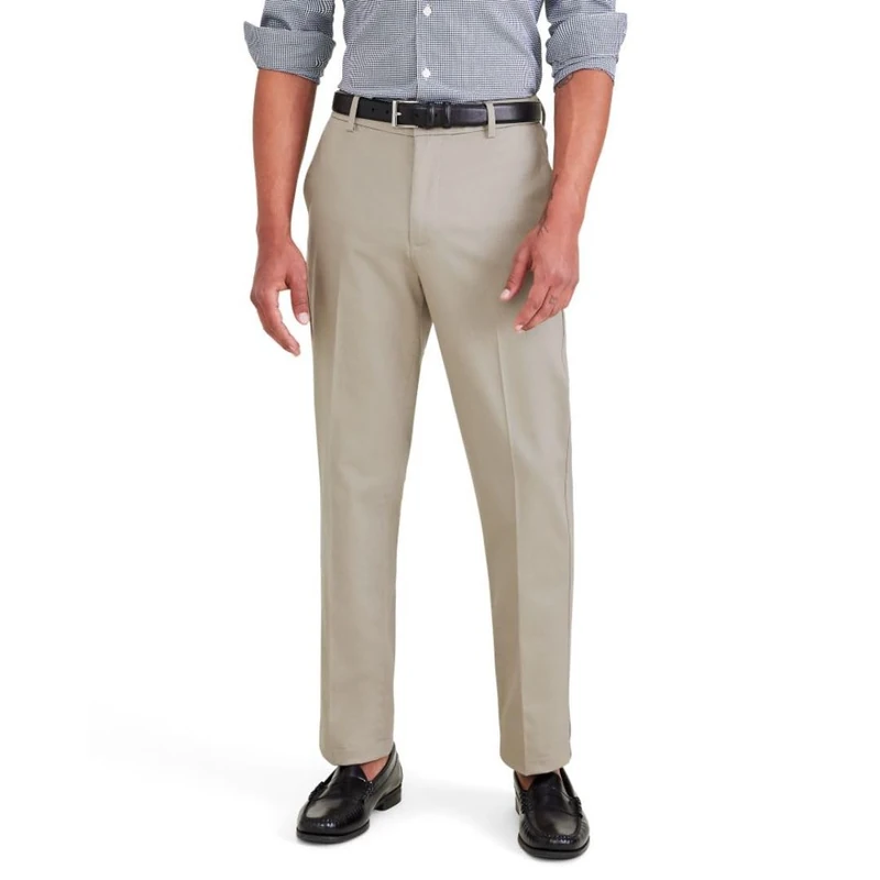 Dockers Men's Signature Stain Defender Slim Creased Pants, Cloud, 40 W/32 L