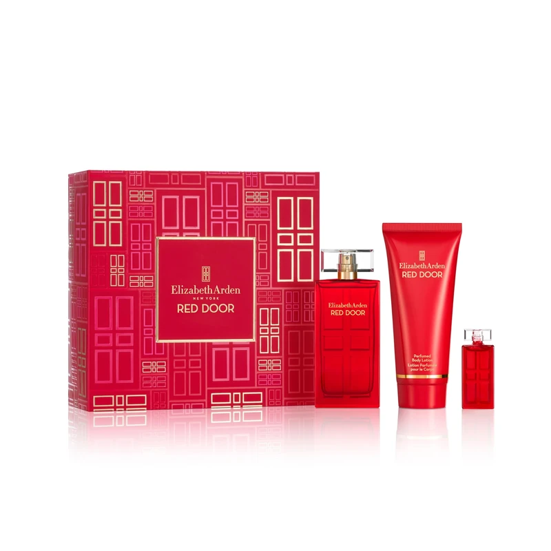 Elizabeth Arden RED DOOR Eau de Toilette 50ml 3-piece Gift Set, floral woody perfume, luxury fragrance gifting for women