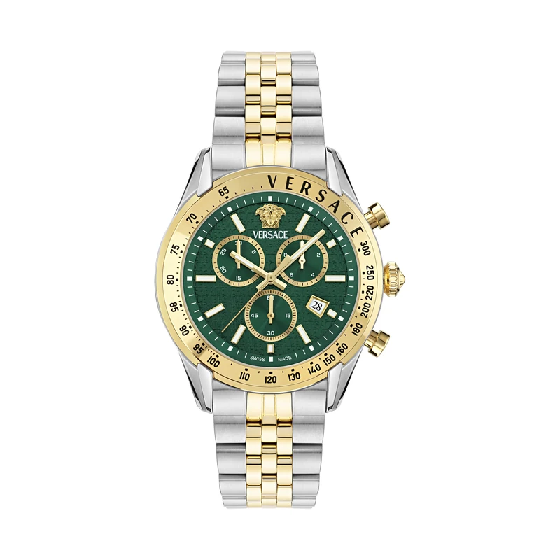 Versace Men's Chronograph Swiss Quartz Watch with Stainless Steel Strap VE8R00524