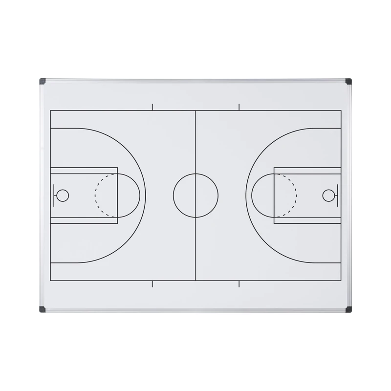 Bi-Office Maya Magnetic Basketball Printed Whiteboard - 900x600mm - Lacquered Steel Printed Surface, Aluminium Frame