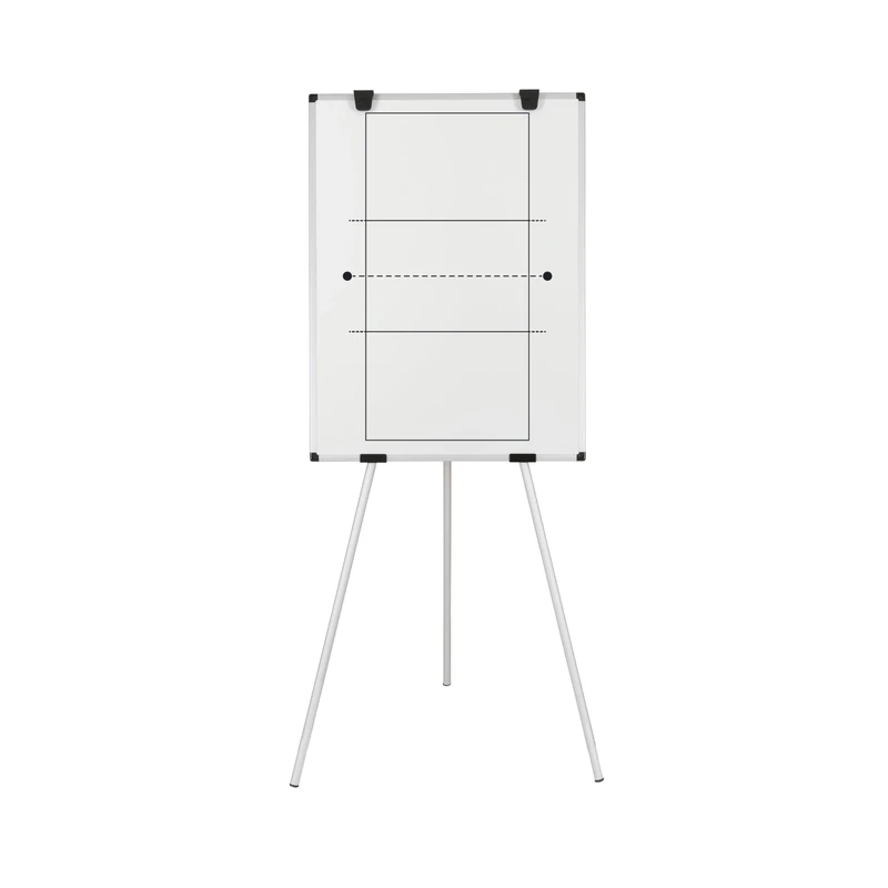 Bi-Office Kyoto Easel with Magnetic Volleyball Printed Whiteboard - 900x600mm - Lacquered Steel Printed Surface, Aluminium Frame