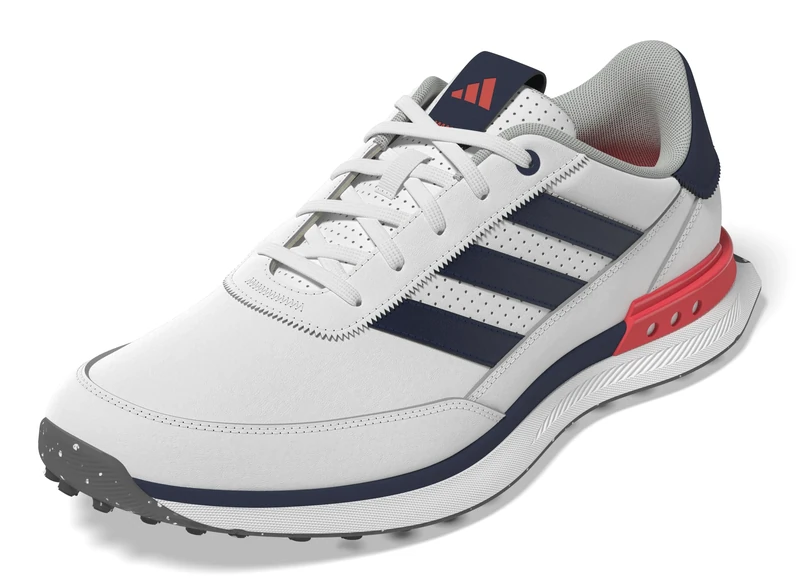 Adidas Mens S2g Spikeless Leather 24 Golf Shoes, Footwear White/Collegiate Navy/Lucid Red, 7.5