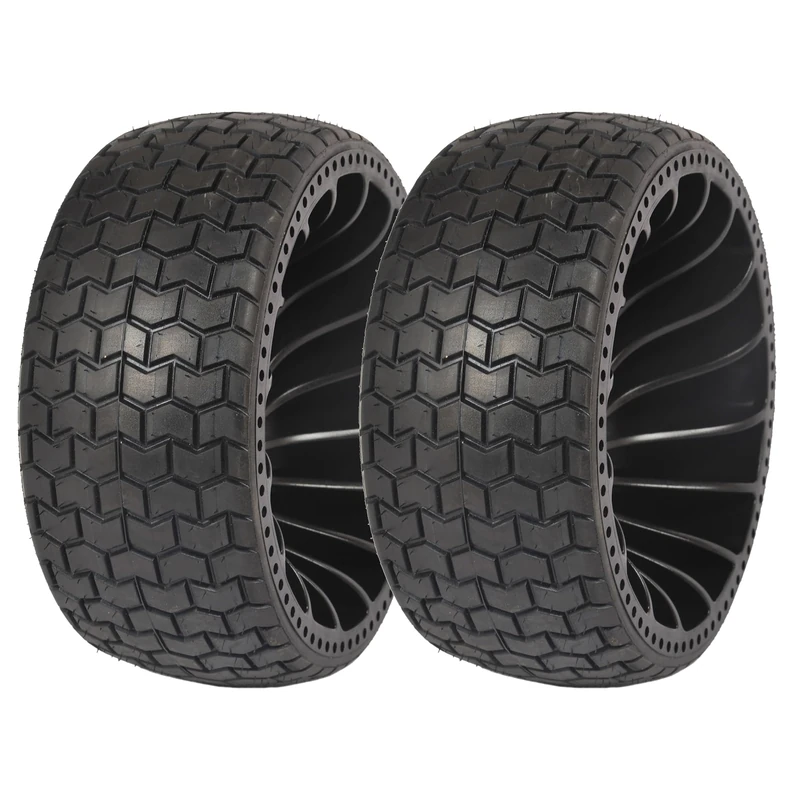 MARASTAR 31426-2PK 15x6.00-6 Tire and Wheel Assembly, Flat-Free Flex Tire, Replacement Riding Lawn Mower Front Tires, 2 pack