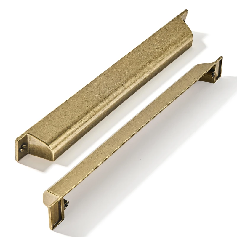 ZAUYX 10 Pack 7 Inch Center to Center Burnished Antique Brass Cabinet Cup Pulls Vintage Drawer Pulls Kitchen Hardware Aged Bronze Channing Cup Pulls Drawer Handles Knobs 7 inch Hole Center