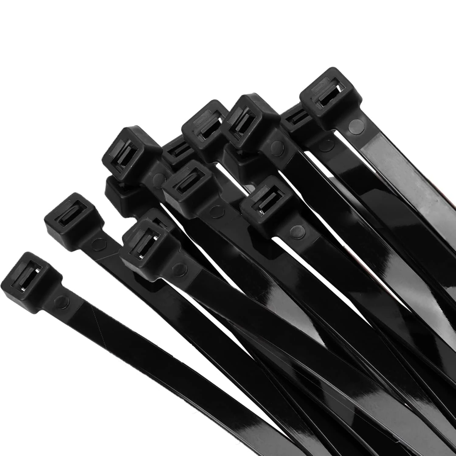 Armpow 50pcs 450mm x 12mm Long Heavy Duty Cable Tie Wide UV Resistant 114KGS/250LBS Tensile Strength for HVAC Outdoor Construction,Ultra Strong Self Locking Extra Long Zip Tie Wraps(Black)