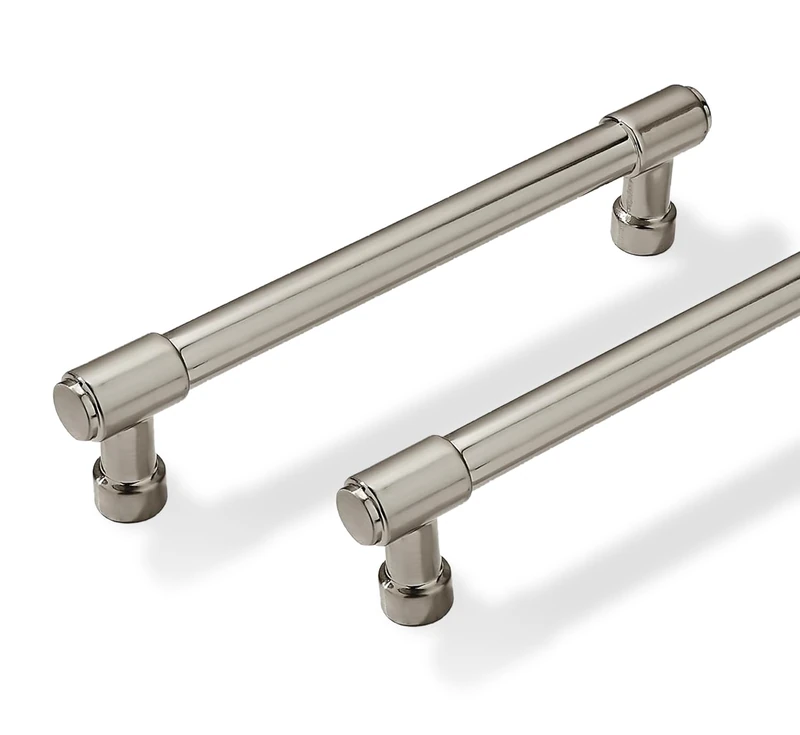 ZAUYX Jasper Pulls 10 Pack Brushed Satin Nickel Cabinet Pulls 5 Inch Hole Centers for Kitchen Cupboard Handles Modern Drawer Pulls Bathroom Cabinet Pulls Wardrobe Door Handles