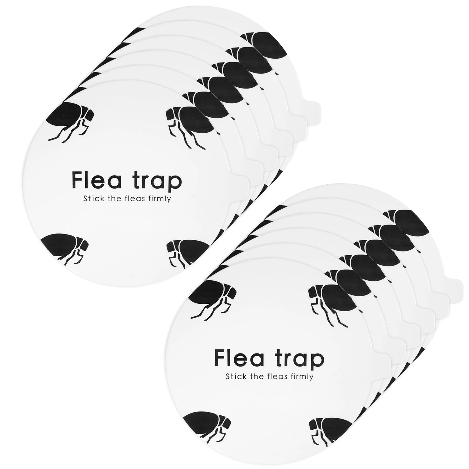 Flintronic Flea Killer Sticky, Non-Toxic Flea Trap Refill, Sticker Mosquito Trap, Replacement Pads for Flea, Indoor Insect Flea Trap Sticky Discs, Works with Most Flea & Bed Bug Traps (Round)-12 Pcs