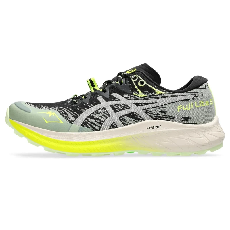 ASICS 1012B690-001 Fuji Lite 5 Women Black/Oatmeal UK 3