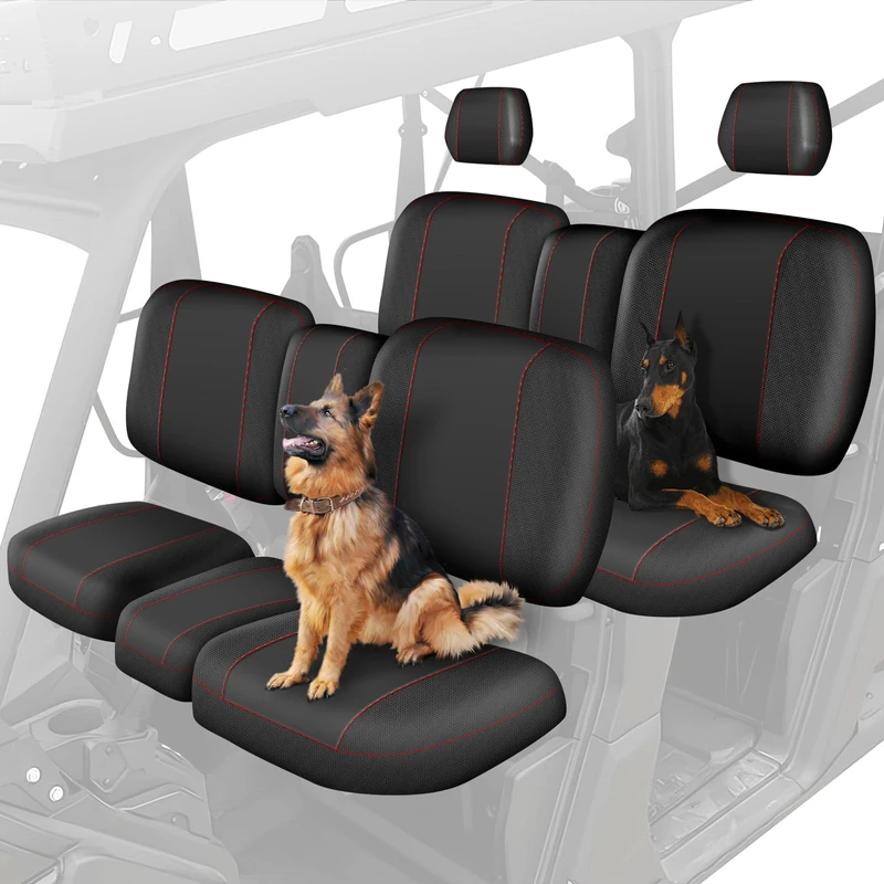 BORDAN UTV Seat Cover for Can Am Defender MAX 2018-2024/MAX DPS 2017-2024, Heavy Duty 1680D Waterproof Full Protection Outdoor Seat Cover Set(14 PCS) - Image 1