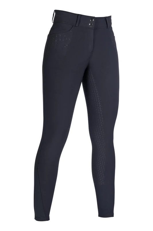 HKM Women's Savona Style Silicone Full seat Riding Breeches, Black, 34 - Image 1