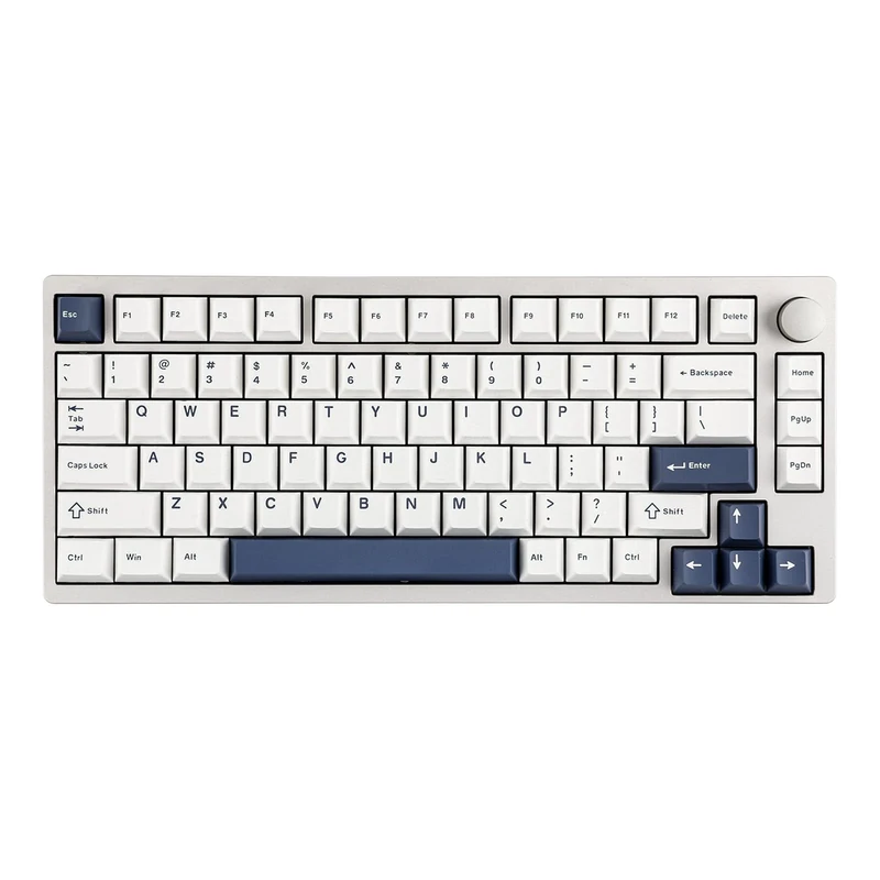 EPOMAKER P75 Wireless Aluminum Mechanical Keyboard, Bluetooth 5.0/2.4GHz/USB-C Hot Swappable Custom Keyboard, Creamy Gasket for PC/Tablet/PS/Xbox (Silver, Wisteria Linear Switch)