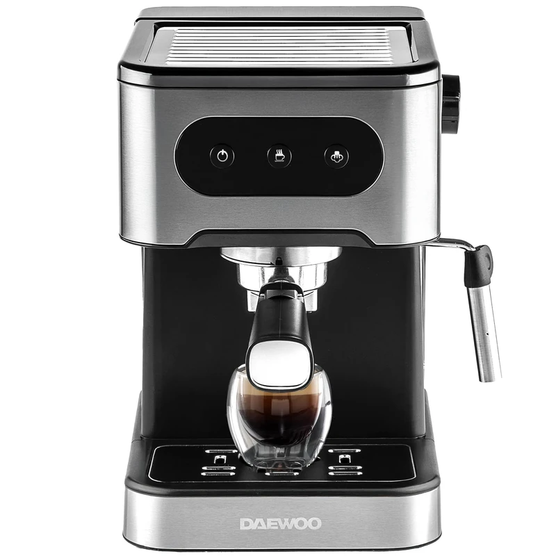 Daewoo 20bar Espresso Coffee Maker With Steam Wand, Barista Quality Coffee, For Ground Coffee