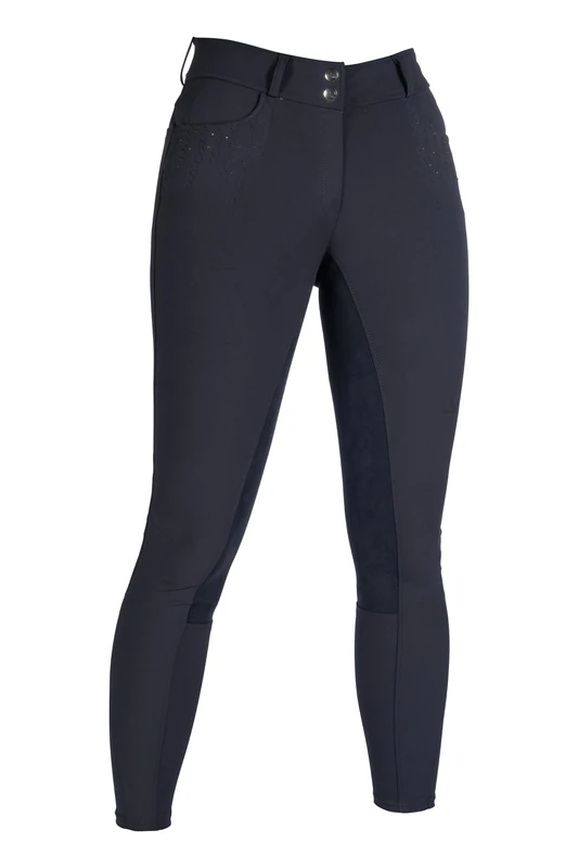 HKM Women's Savona Style Alos Full seat Riding Breeches, Black, 26
