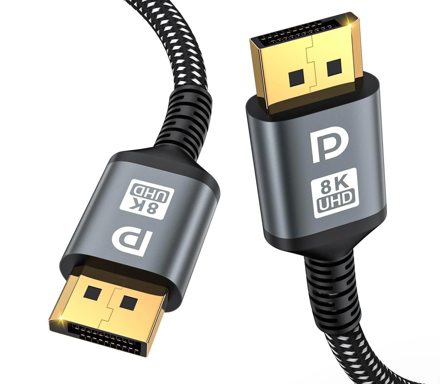 jojobnj 16K DisplayPort Cable 2.1, 3M DP Cable [16K@60Hz, 8K@120Hz, 4K@240Hz, 40Gbps] | Gold-Plated DP to DP for Gaming Monitor, PC | Supports HDR, HDCP, FreeSync, G-Sync, RTX 4090, 7900XTX