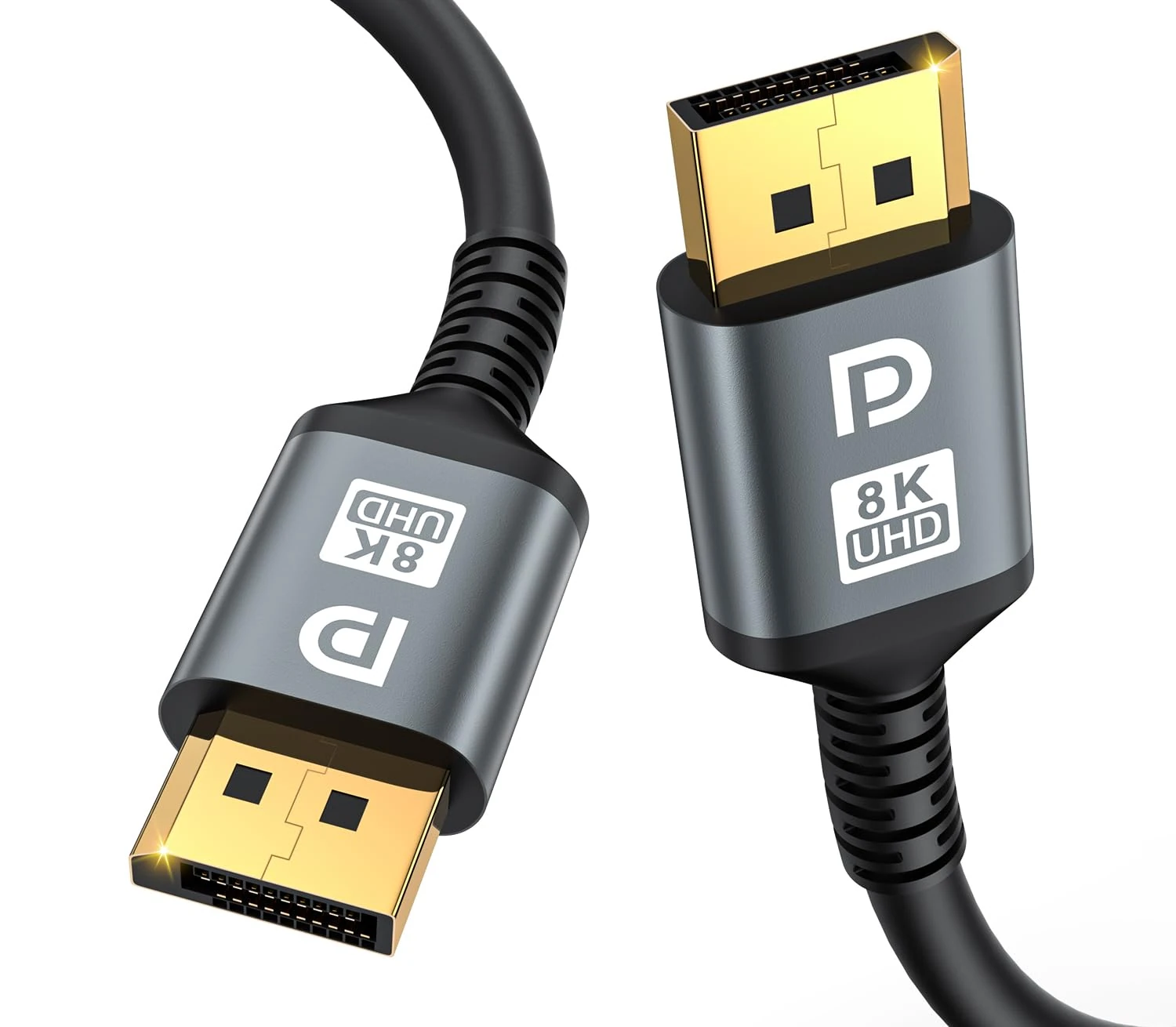 jojobnj 16K DisplayPort Cable 2.1, 10M DP Cable [16K@60Hz, 8K@120Hz, 4K@240Hz, 40Gbps] | Gold-Plated DP to DP for Gaming Monitor, PC | Supports HDR, HDCP, FreeSync, G-Sync, RTX 4090, 7900XTX
