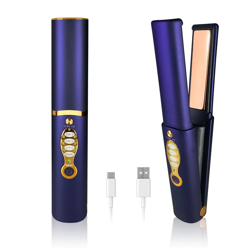 ADOBIRD Cordless 5000mAh Straightener - 2 in 1, 210C Fast Heat