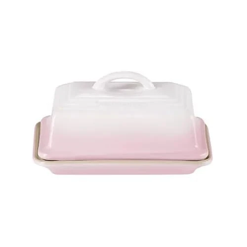 Le Creuset Stoneware Butter Dish, 900 g, 17 x 12.5 x 9 cm, Shell Pink, 70837177770000