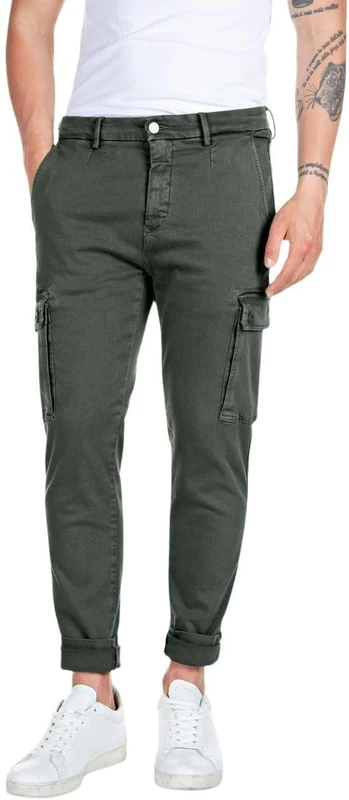 Replay Men's Jaan Jeans, 030 Military Green, 29 W/32 L