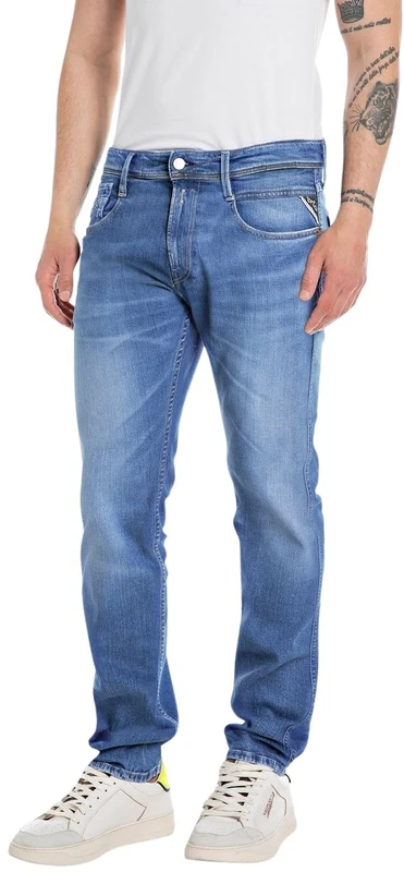 Replay Anbass Organic Men's Jeans, 009 Medium Blue, 31 W/30 L