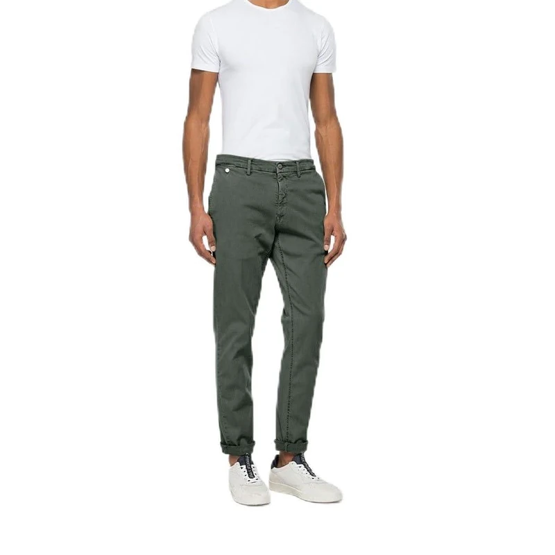 Replay Men's Benni Hyperchino Color Xlite Jeans, 030 Military Green, 34 W/34 L