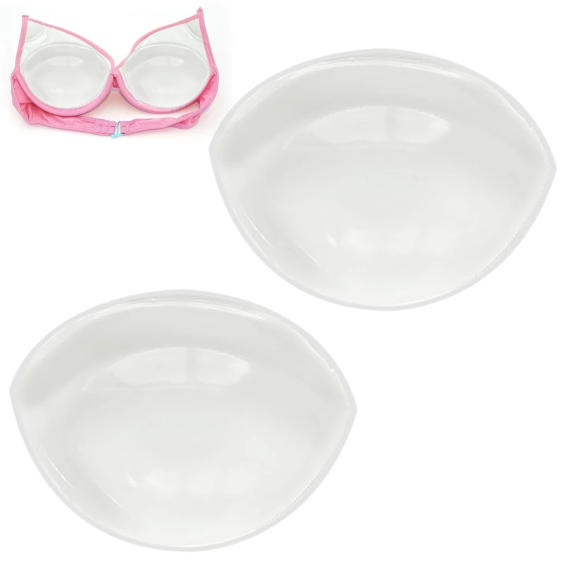 ORUZA 1 Pair Silicone Breasts Insert Pads Transparent Chicken Fillet Bra Inserts Nonslip Push Up Bra Pads Silicone Bra Inserts for Bras Bikini Swimsuits Suspenders Dresses Gowns - Image 1