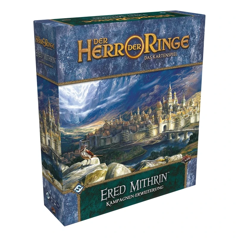 Fantasy Flight Games, The Lord of the Rings: LCG - Ered Mithrin, Campaign Expansion, Expert Game, Card Game, 1-4 Players, Ages 14+, 30 Minutes per Player, German