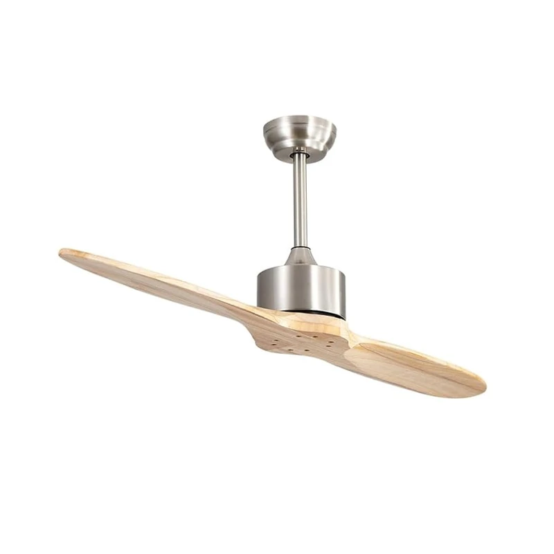 Eden pulse Fan nickel 2 blades beech, without light, 5 speeds, control, 35/47x132x132 cm