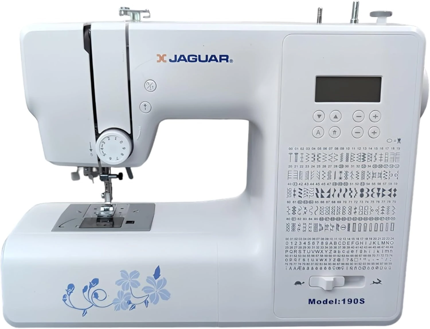Jaguar 190S Starter Electronic Sewing Machine, Computerised Light Weight Machine, Quilting, 200 Stitches, Including 100 Letters & Numbers, 8 Buttonholes