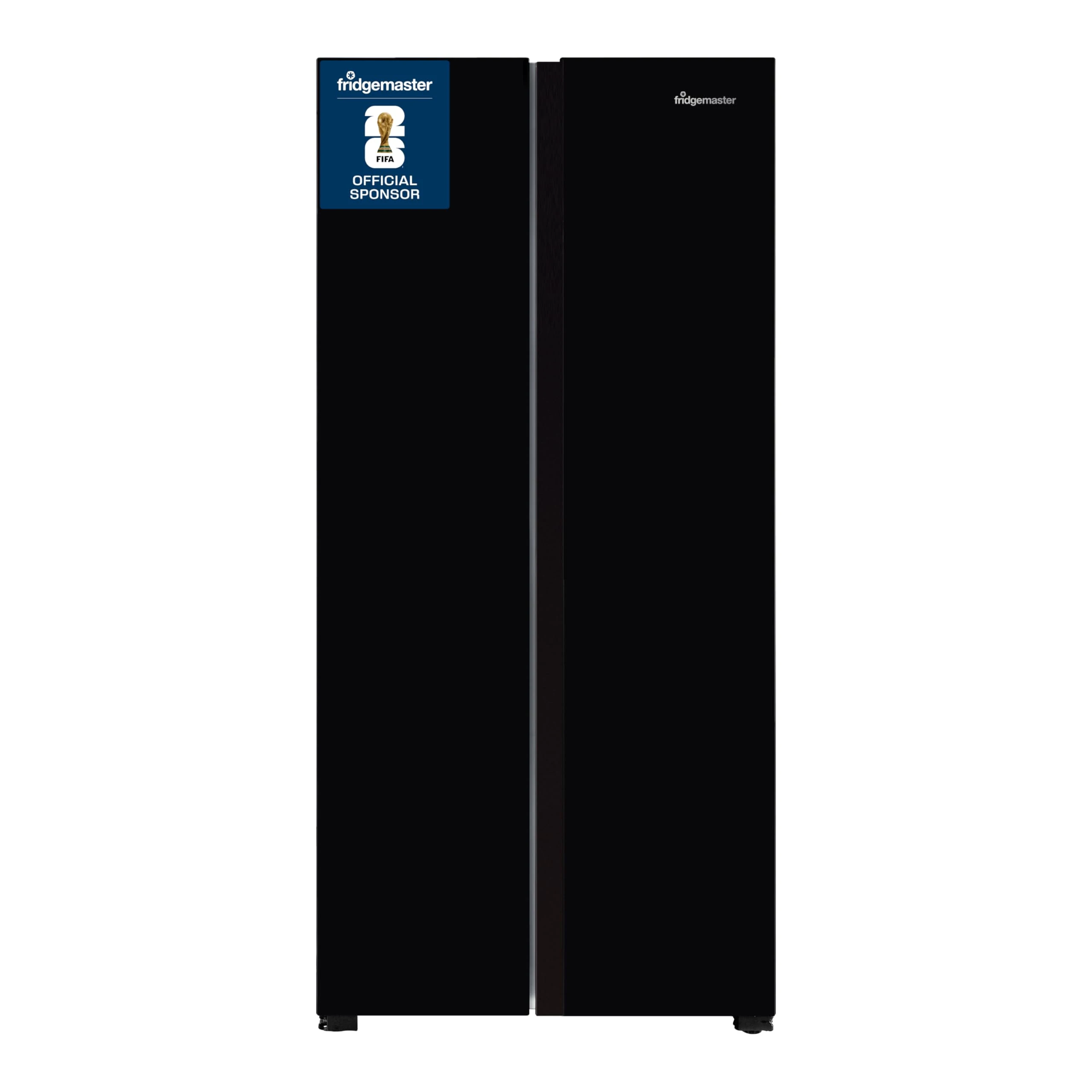 Fridgemaster MS83431EB Freestanding Slim American Side by side Door Fridge Freezer 445L, Total No Frost, Inverter compressor, Black, 83.6Wx178.0Hx63.6D cm, 38dB low noise, Energy Rating E