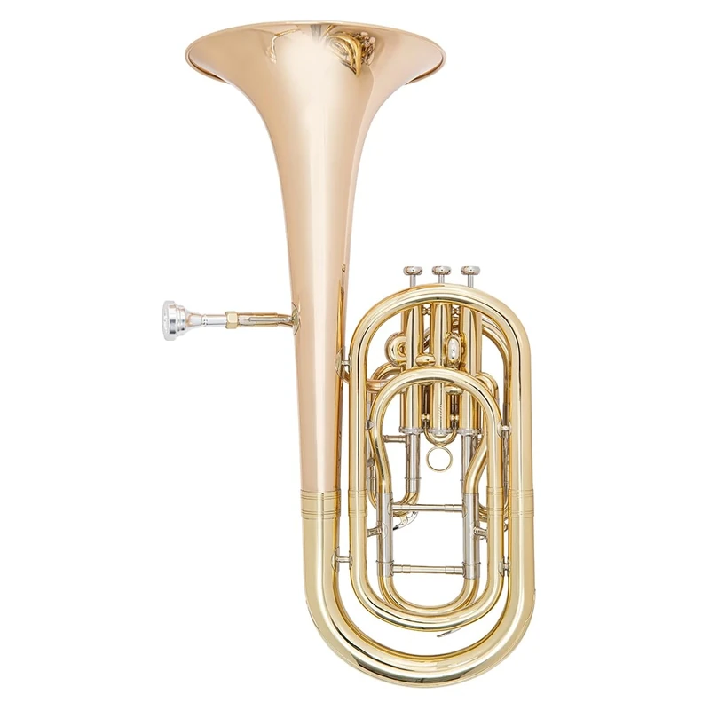 Odyssey OBH1000 Debut 'Bb' Baritone Horn Outfit with Deluxe Case & Accessory Kit - Professional Instrument with Premium Stainless Steel Piston - Ideal for Beginners and Professionals