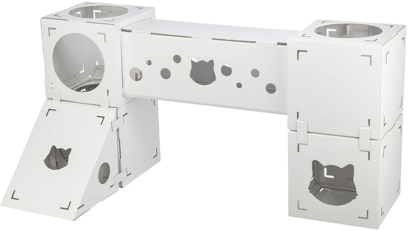 TRIXIE Finca Felice Modular Cardboard Cat Condo, Indoor Cat Play Tower, Corrugated House, Hideou