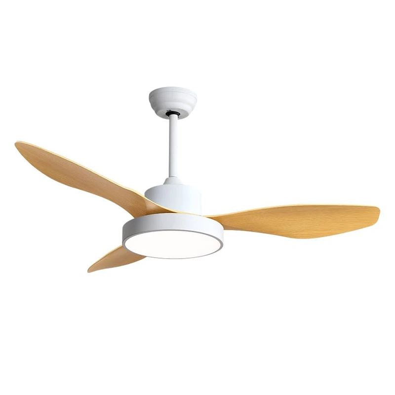 Eden pulse Fan DC 48W, 4080 lm, White/Beech, 3 Blades, 39/54x120x120cm, 3000-4000-6000K, with Remote Control, Ideal for Refreshing and Decorating Spaces.