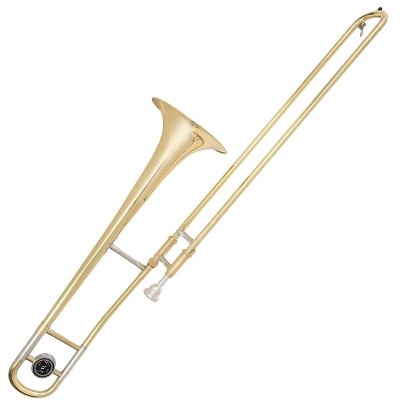 Odyssey OTB1000 Debut 'Bb' Trombone Outfit with Deluxe Case & Accessory Kit - Instrument with Gold Lacquered Brass Body & Monel Pistons - Ideal for Beginners and Professionals
