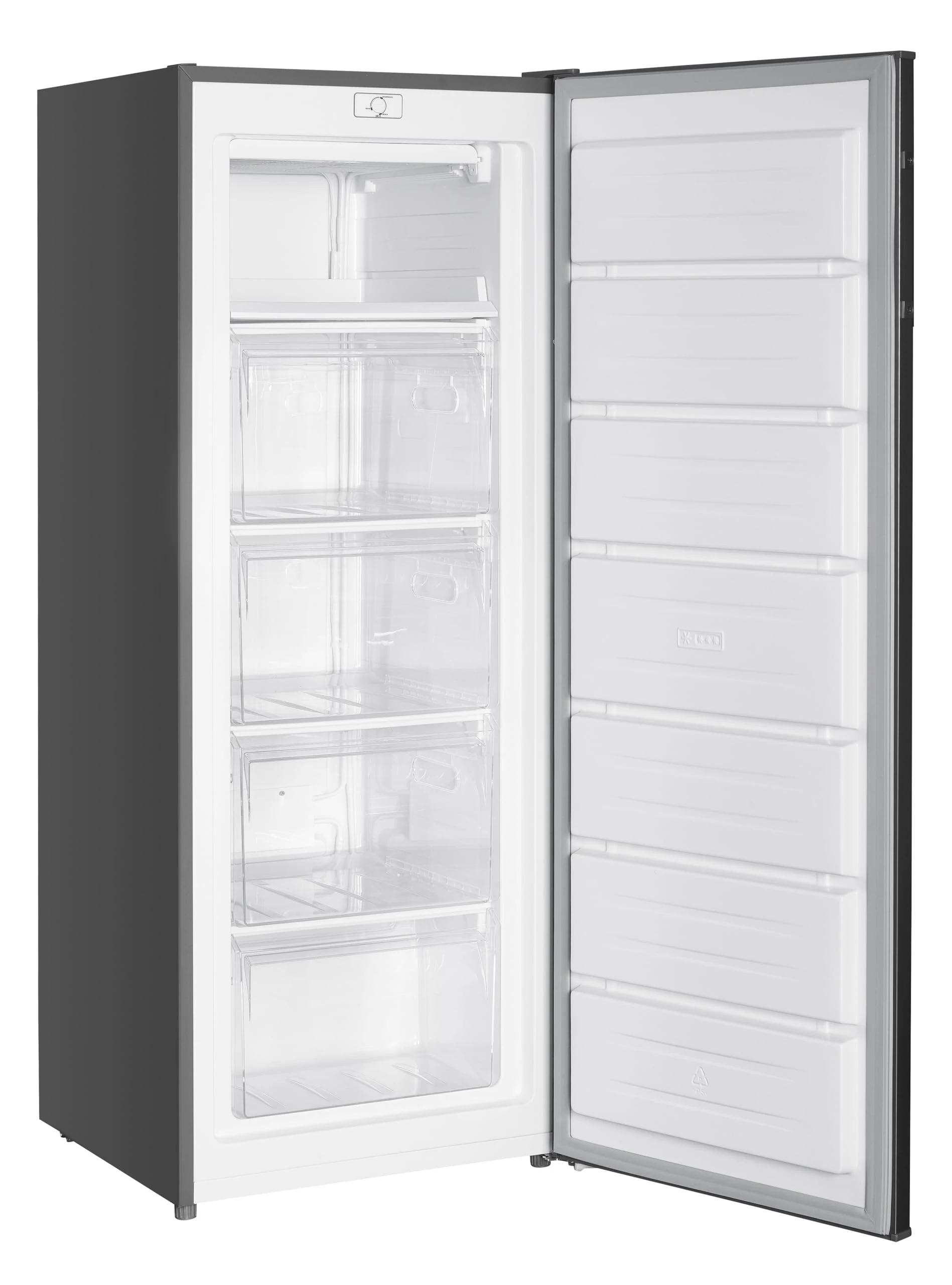 Haden 168L Freestanding Tall Freezer - Reversible Door - 4 x moveable draws & 1 Top tray - Manual defrost - Mechanical temperature control - 143cm Height