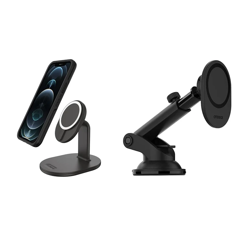 OtterBox Wireless MagSafe Charging Stand & OtterBox Wireless Car Dashboard and Windshield Mount for MagSafe