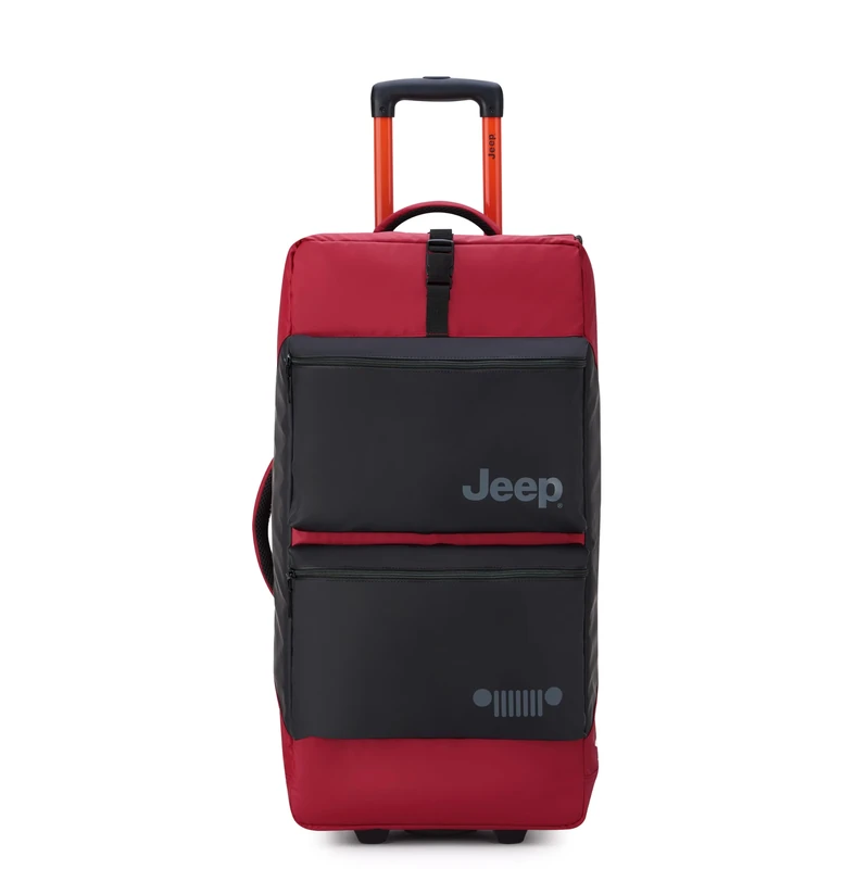 Jeep Js006b Two Wheel Rolling Travel Duffle Bag, Tomato, 20 inch, Js006b Two Wheel Rolling Travel Duffle Bag
