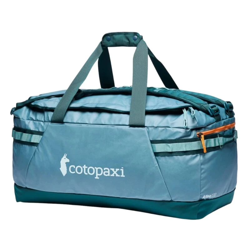 Cotopaxi Allpa Getaway 100 L Duffel, Blue Spruce and Abyss, One Size, Allpa Getaway 100 L Duffel