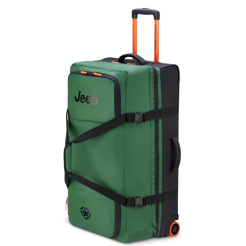Jeep JS005A Two Wheel Rolling Travel Duffle Bag, Elm Green, 31 Inch, Elm Green, 31 Inch, Js005a Two Wheel Rolling Travel Duffle Bag