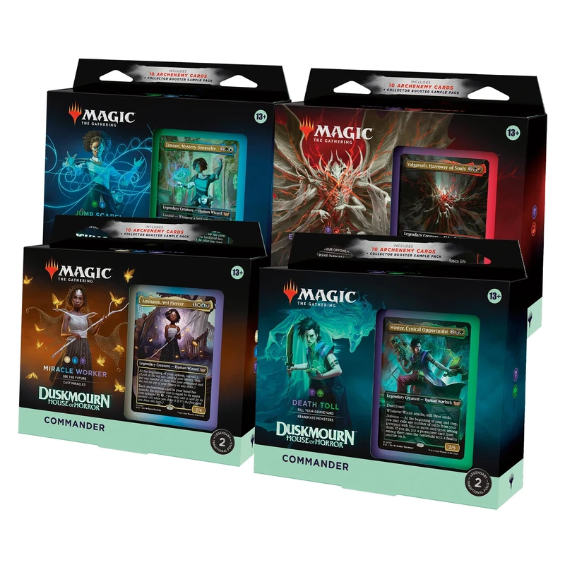 Magic The Gathering Duskmourn: House of Horror Commander Deck Bundle - Includes All 4 Decks