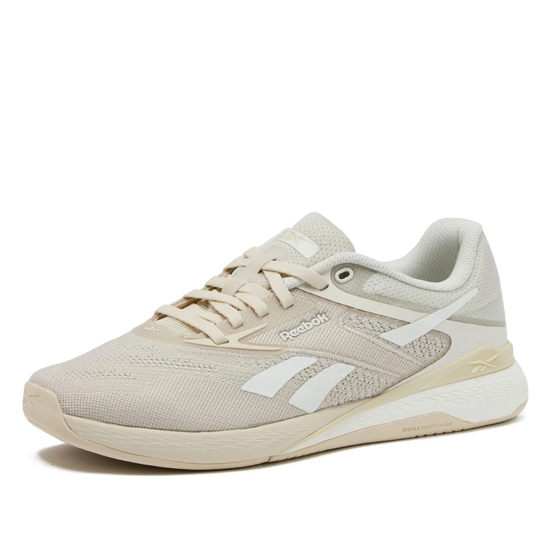 Reebok Women's Nano X5 Sneakers, Cross Training Gym Walking Shoes, Sand/Chalk, 4.5 UK