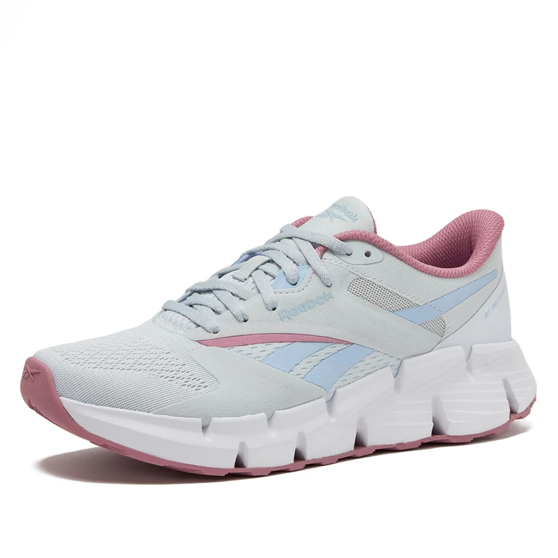 Reebok Zig Dymanica 5 Running Shoes for Women Sneakers, Moon/White/Dusty Rose, 5.5 UK