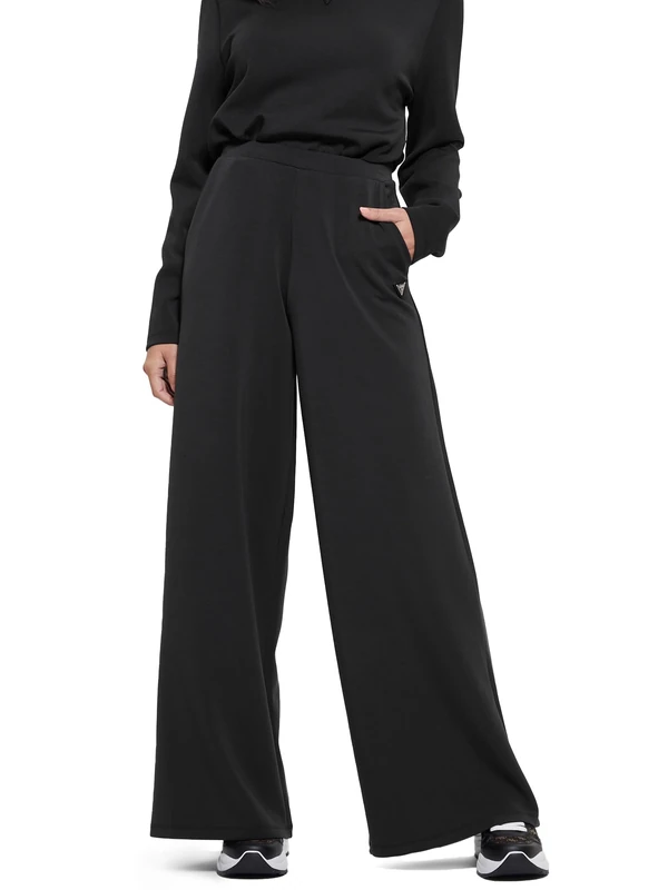 Guess GuessWomen'sOLYMPE Wide Leg PANTSPANTSJet Black A996size M Length N
