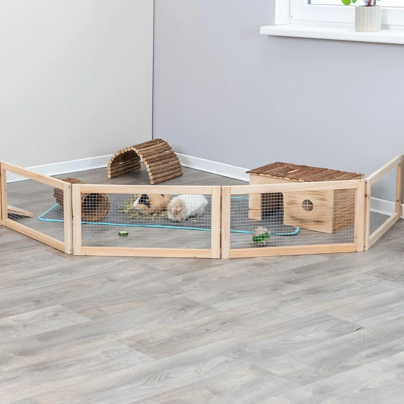 TRIXIE Indoor free-range enclosure, guinea pig, 4 elements each 60 × 30 cm