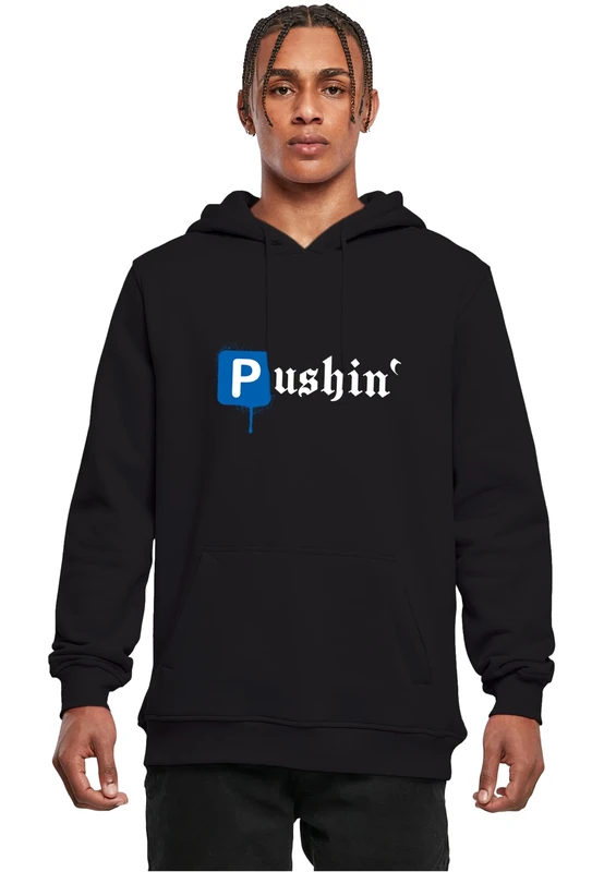 Mister Tee Men's Pushin P Hoody XS Black, black, XS