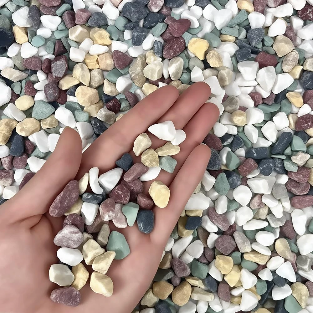 HAJDAM 2.1 lbs Gravel for Plant Pots, 6-9 mm Pea Gravel, Stones for Plant Pots, Pebbles for Plant Pots Gravel Mulch for Indoor Plants, Fish Tank Stones and Cactus Gravel, Decorative Small Gravel