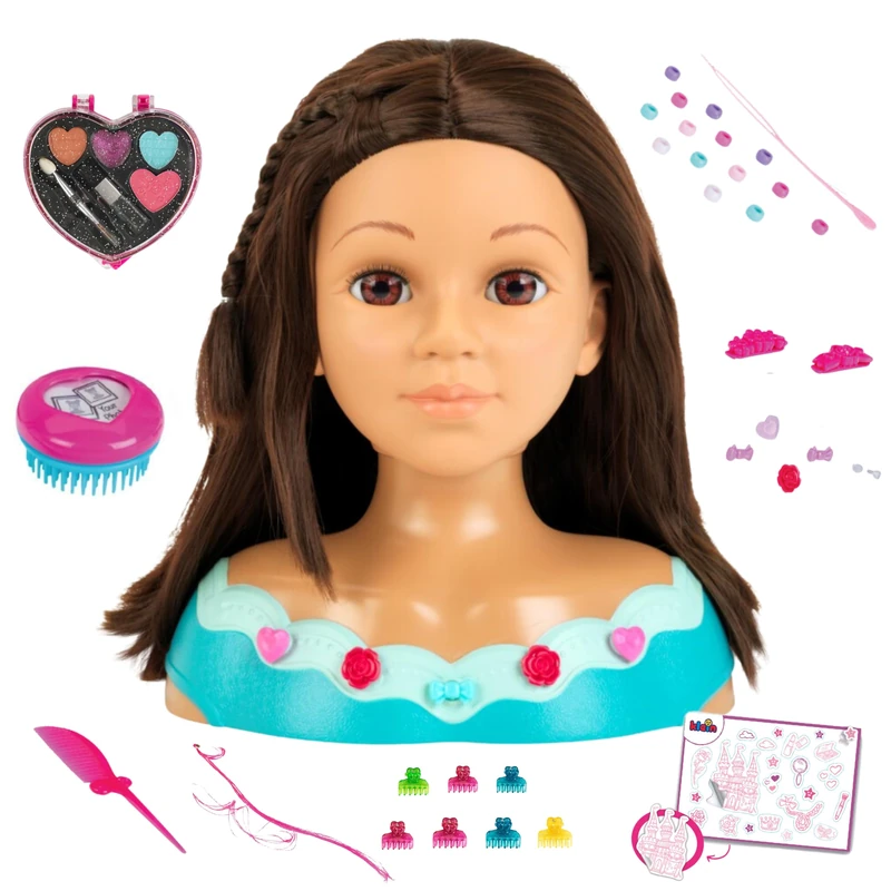 Theo Klein Mia Styling Head - Makeup and Hair Accessories Set