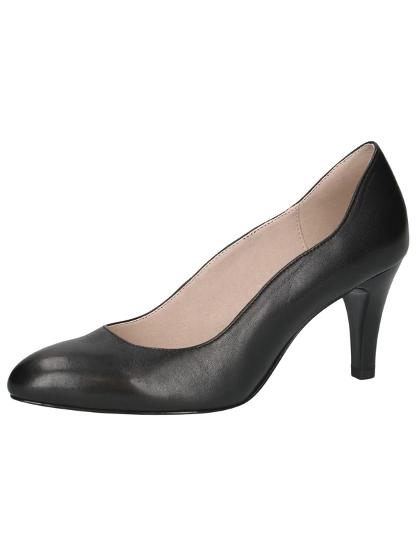 CAPRICE Women's Pointed Leather Court Shoes, Black (Black Nappa), 6 UK - Image 1