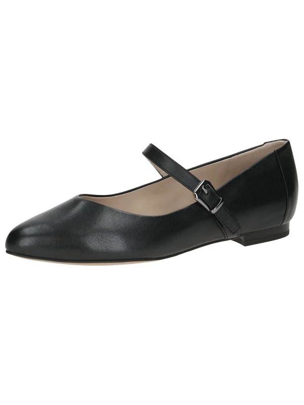 CAPRICE Women Ballet Flats Leather with Velcro Closure, Black (Black Nappa), 7.5 UK - Image 1